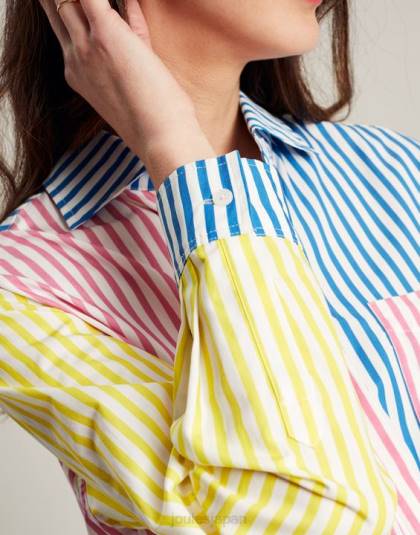 衣服 jp Joules 女性 アミラ ドロップショルダーシャツ ホッチポッチストライプ 46RH63