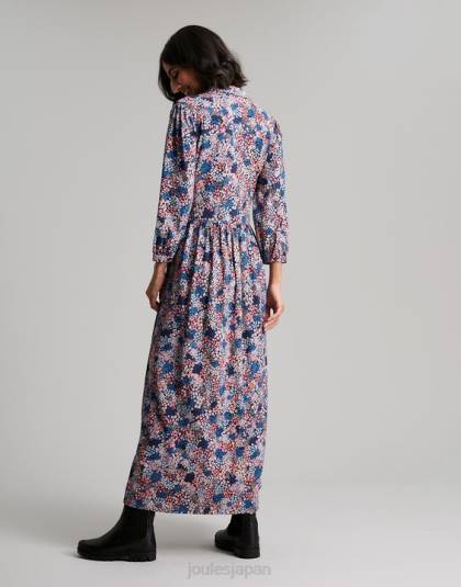 衣服 jp Joules 女性 ノバジャージー ミディシャツドレス ネイビーの頭がおかしい 46RH64