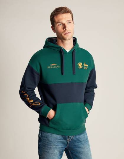衣服 jp Joules 女性 ユニセックスブラムハムフード付きスウェットシャツ パシフィック 46RH68