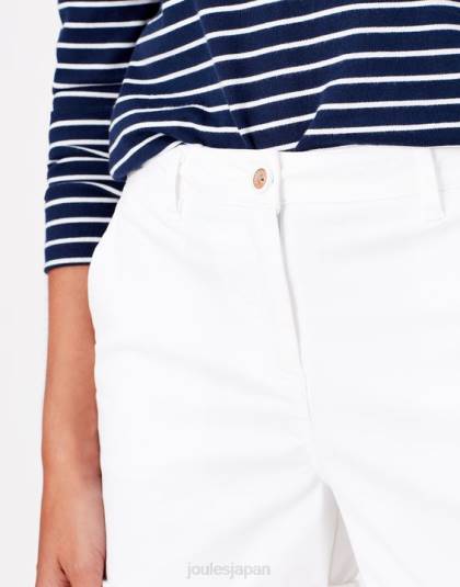 衣服 jp Joules 女性 クルーズミッドレングスのチノショーツ 明るい白色 46RH74