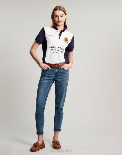 衣服 jp Joules 女性 バドミントン装飾ポロシャツ クリーム 46RH75