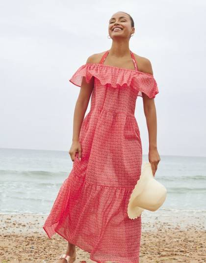衣服 jp Joules 女性 シダビーチドレス 花柄ピンク 46RH91