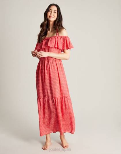 衣服 jp Joules 女性 シダビーチドレス 花柄ピンク 46RH91