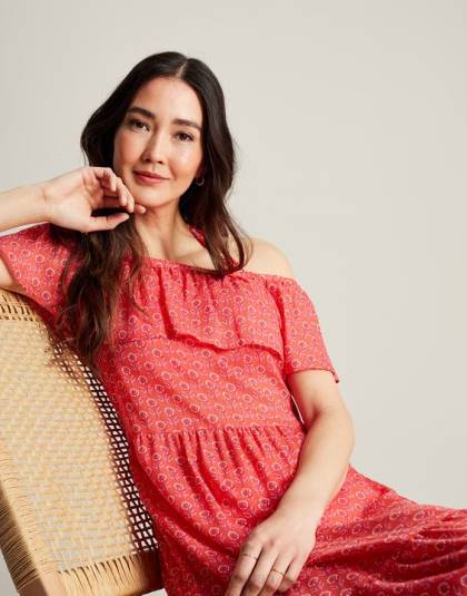 衣服 jp Joules 女性 シダビーチドレス 花柄ピンク 46RH91