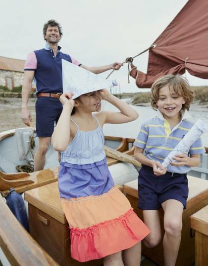 衣服 jp Joules 女の子 テアドラ ブランコドレス 5-12 歳 カラーブロック 46RH314