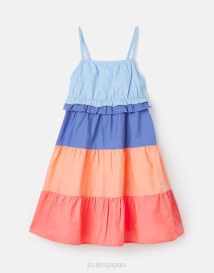 衣服 jp Joules 女の子 テアドラ ブランコドレス 5-12 歳 カラーブロック 46RH314