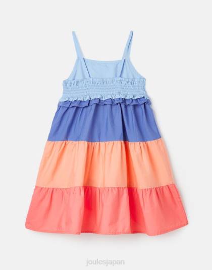 衣服 jp Joules 女の子 テアドラ ブランコドレス 5-12 歳 カラーブロック 46RH314