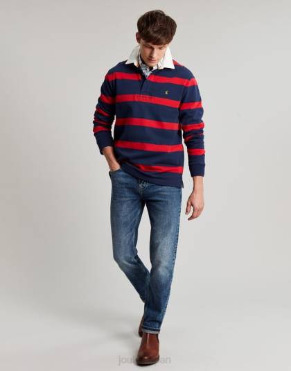 衣服 jp Joules 男性 オーカム スリムフィット 5ポケット デニムジーンズ ミッドウォッシュデニム 46RH230