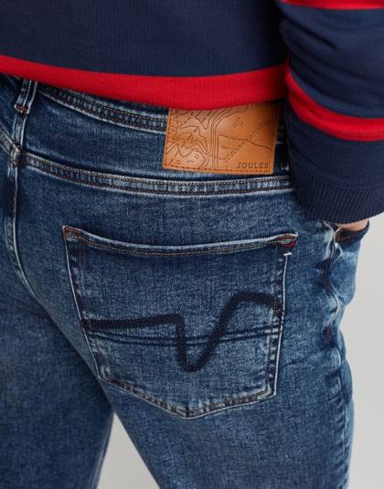 衣服 jp Joules 男性 オーカム スリムフィット 5ポケット デニムジーンズ ミッドウォッシュデニム 46RH230