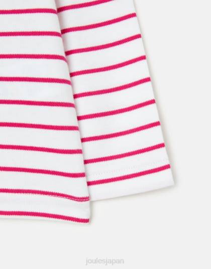 衣服 jp Joules 赤ちゃん ハーバーストライプ長袖Tシャツ 0歳～3歳 ピンクのストライプ 46RH405