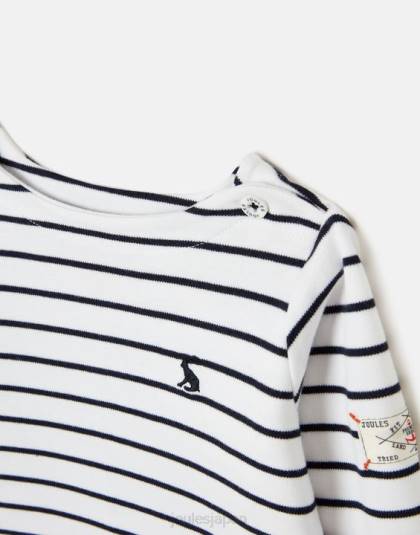 衣服 jp Joules 赤ちゃん ハーバーストライプ長袖Tシャツ 0歳～3歳 ネイビーストライプ 46RH415