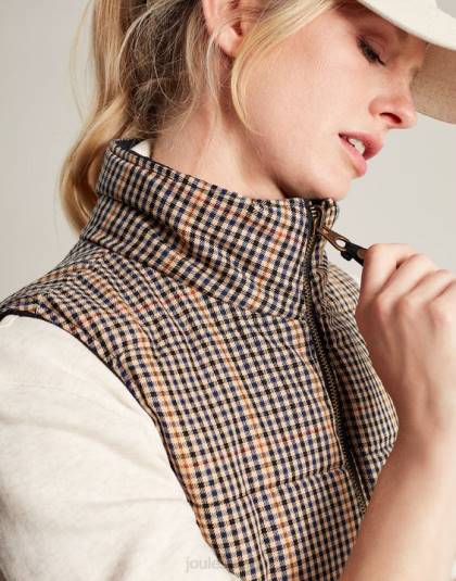 衣服 jp Joules 女性 atwell ダイヤキルトリバーシブルベスト 黒 46RH50