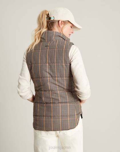 衣服 jp Joules 女性 atwell ダイヤキルトリバーシブルベスト 黒 46RH50