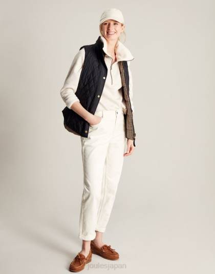 衣服 jp Joules 女性 atwell ダイヤキルトリバーシブルベスト 黒 46RH50