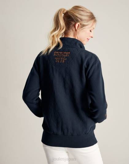 衣服 jp Joules 女性 burghley 1/4 ジップ キルティング スウェットシャツ フランス海軍 46RH112