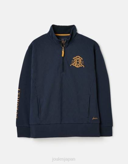 衣服 jp Joules 女性 burghley 1/4 ジップ キルティング スウェットシャツ フランス海軍 46RH112