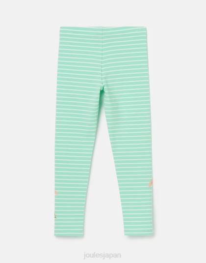 衣服 jp Joules 女の子 deedee プリント レギンス 2 ～ 12 歳 アクアストライプフラミンゴ 46RH266