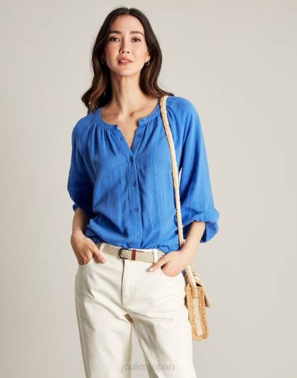 衣服 jp Joules 女性 カレーボタンスルーブラウス etnblu 46RH121