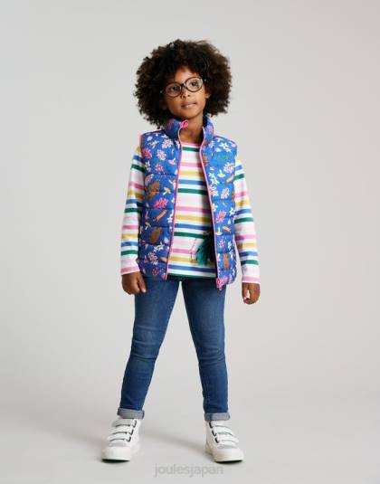 衣服 jp Joules 女の子 gruffalo フリップイット リバーシブルベスト 1-6 歳 青 46RH260