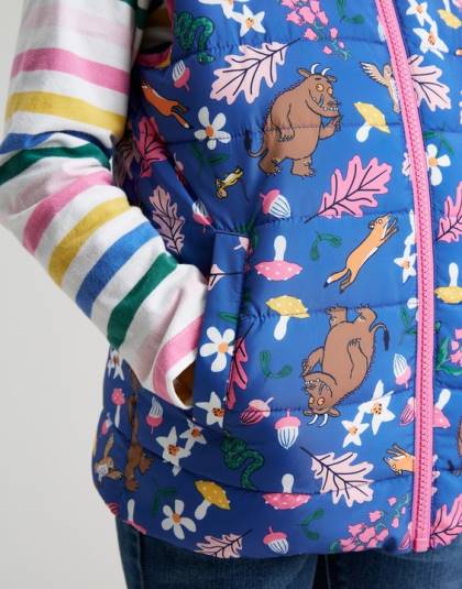 衣服 jp Joules 女の子 gruffalo フリップイット リバーシブルベスト 1-6 歳 青 46RH260