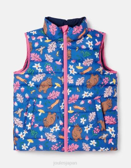 衣服 jp Joules 女の子 gruffalo フリップイット リバーシブルベスト 1-6 歳 青 46RH260