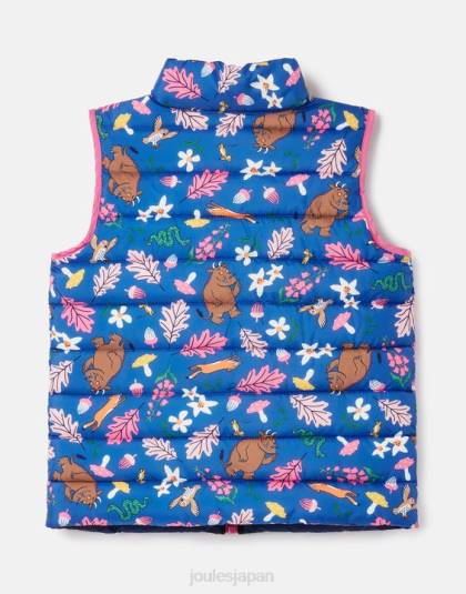 衣服 jp Joules 女の子 gruffalo フリップイット リバーシブルベスト 1-6 歳 青 46RH260