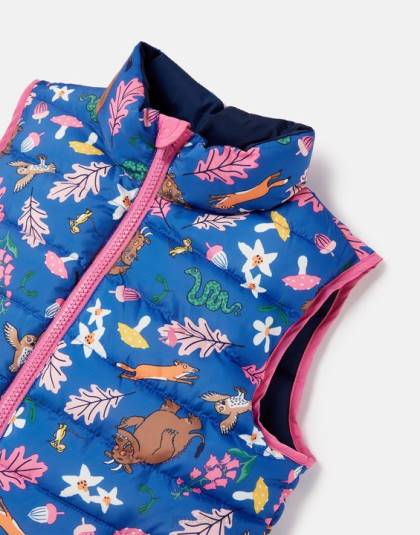 衣服 jp Joules 女の子 gruffalo フリップイット リバーシブルベスト 1-6 歳 青 46RH260