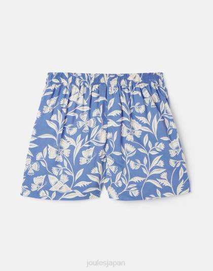 衣服 jp Joules 女の子 hettie ウーブン プリント ショーツ 5 ～ 12 歳 バタフライブルー 46RH268