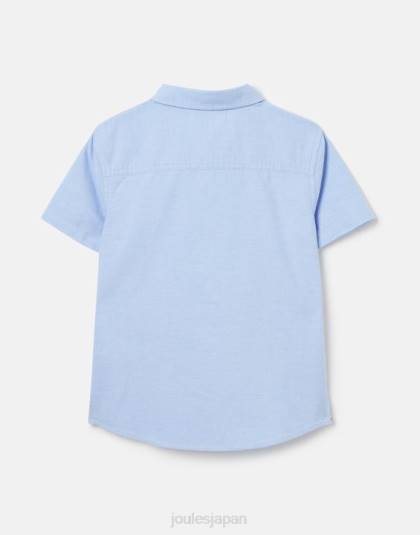 衣服 jp Joules 男の子たち オックスフォード半袖シャツ 2-12 歳 青 46RH379