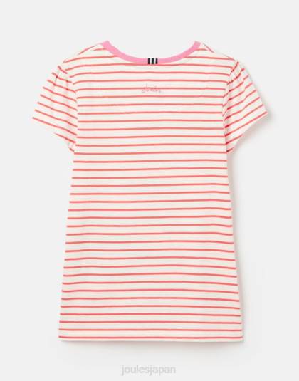 衣服 jp Joules 女の子 ピクシー スクリーンプリント Tシャツ 2～12 歳 ストライプの犬 46RH259