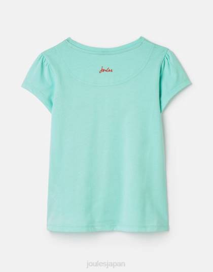 衣服 jp Joules 女の子 ピクシー スクリーンプリント Tシャツ 2～12 歳 ブルーホリデー 46RH261