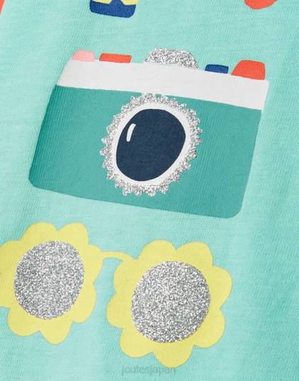 衣服 jp Joules 女の子 ピクシー スクリーンプリント Tシャツ 2～12 歳 ブルーホリデー 46RH261