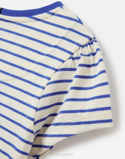 衣服 jp Joules 女の子 ピクシー半袖スクリーンプリント T シャツ 2 ～ 12 歳 赤いハートのストライプ 46RH265