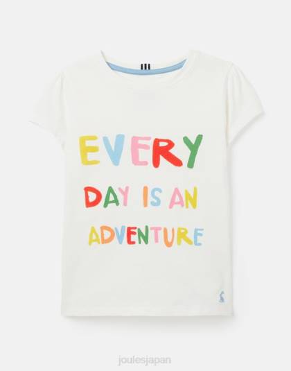 衣服 jp Joules 女の子 ピクシー半袖スクリーンプリント T シャツ 2 ～ 12 歳 一日の冒険 46RH269