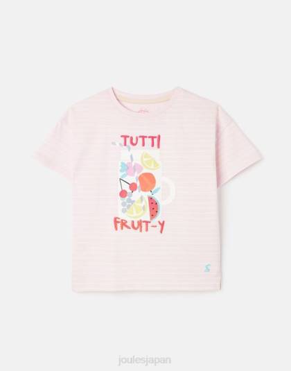 衣服 jp Joules 女の子 ベサニー アップリケ T シャツ 2 ～ 12 歳 フルーティーピンク 46RH295