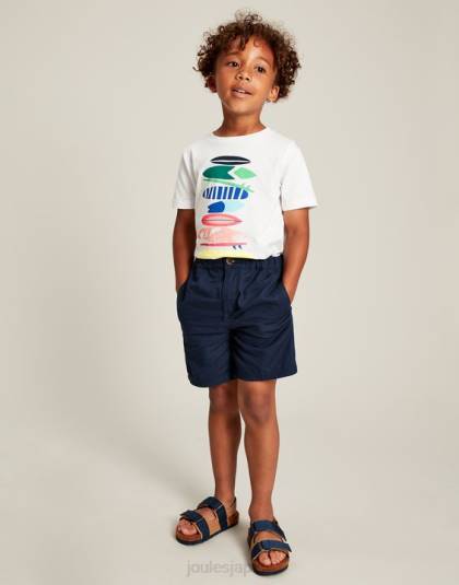 衣服 jp Joules 男の子たち ベン半袖 T シャツ 2 ～ 12 歳 白いサーフボード 46RH362
