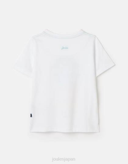 衣服 jp Joules 男の子たち ベン半袖 T シャツ 2 ～ 12 歳 白いサーフボード 46RH362