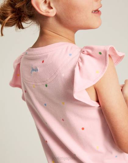 衣服 jp Joules 女の子 フラッターアストラ 半袖Tシャツ 2-8歳 ピンクのユニコーン 46RH290