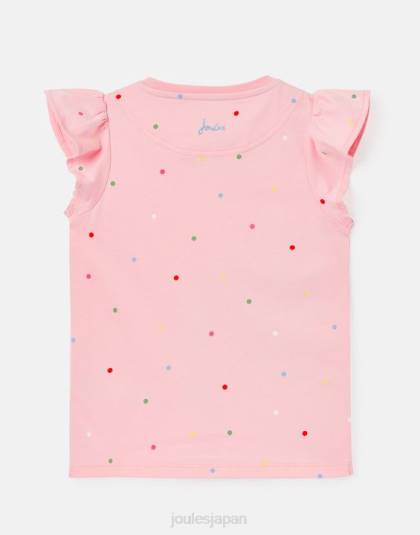 衣服 jp Joules 女の子 フラッターアストラ 半袖Tシャツ 2-8歳 ピンクのユニコーン 46RH290