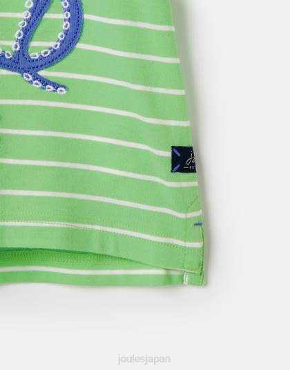 衣服 jp Joules 男の子たち アーチー半袖アップリケ T シャツ 2 ～ 8 歳 緑のタコ 46RH367