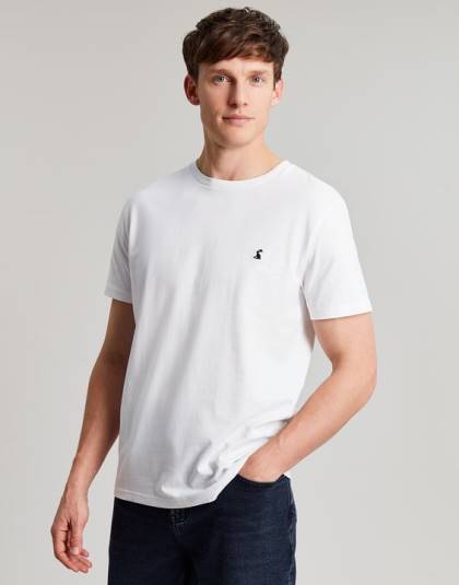 衣服 jp Joules 男性 デントンジャージーTシャツ 白 46RH166