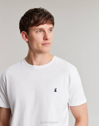 衣服 jp Joules 男性 デントンジャージーTシャツ 白 46RH166