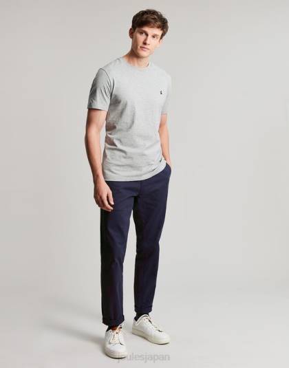 衣服 jp Joules 男性 デントンジャージーTシャツ グレーメランジ 46RH190