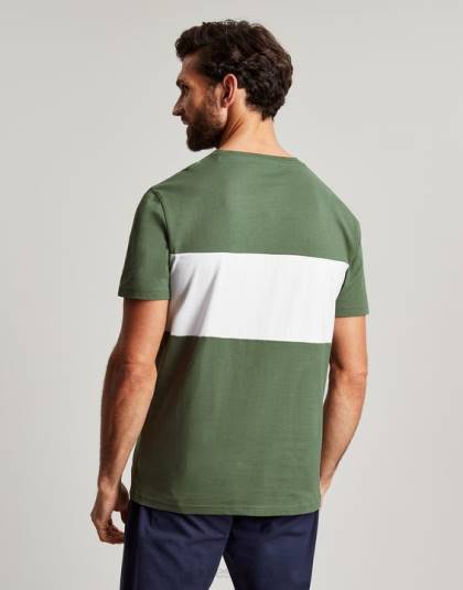 衣服 jp Joules 男性 カラーブロック ショートスリーブ Tシャツ 緑色のカラーブロック 46RH207