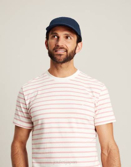 衣服 jp Joules 男性 ボートハウスストライプTシャツ ピンク白のストライプ 46RH208