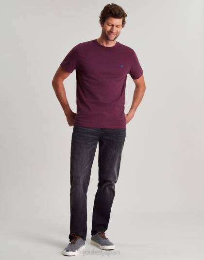 衣服 jp Joules 男性 デントンジャージーTシャツ バーガンディ 46RH251