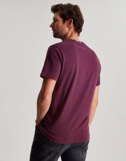 衣服 jp Joules 男性 デントンジャージーTシャツ バーガンディ 46RH251