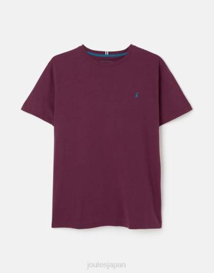 衣服 jp Joules 男性 デントンジャージーTシャツ バーガンディ 46RH251