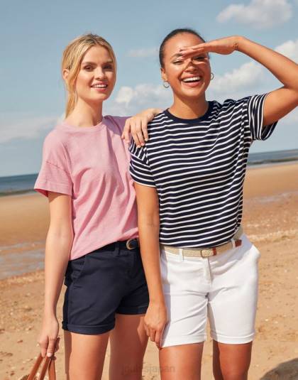 衣服 jp Joules 女性 メイシーストライプ半袖Tシャツ ネイビーストライプ 46RH54