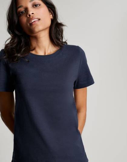 衣服 jp Joules 女性 カーリー ソリッド クラシック クルー T シャツ フランス海軍 46RH76